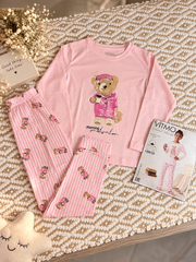 36951 MORNING TEDDY розмір: 8-10 ПІЖАМА ДІВЧИНКА
