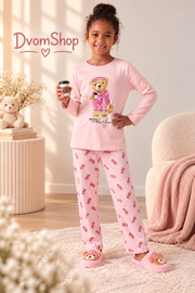 36951 MORNING TEDDY розмір: 8-10 ПІЖАМА ДІВЧИНКА
